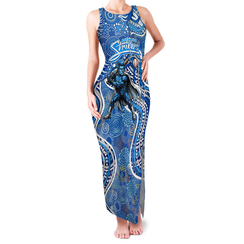 Adelaide Strikers Family Matching Tank Maxi Dress and Hawaiian Shirt Indigenous Dot Art Superhero Batter Tribal Pattern