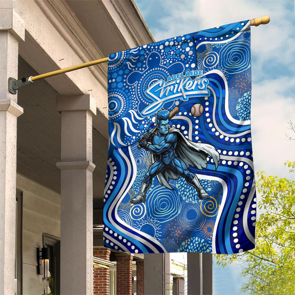 Adelaide Strikers Garden Flag Indigenous Dot Art Superhero Batter Tribal Pattern