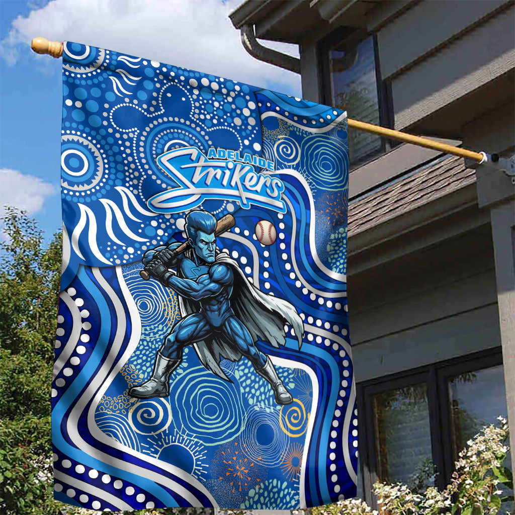 Adelaide Strikers Garden Flag Indigenous Dot Art Superhero Batter Tribal Pattern