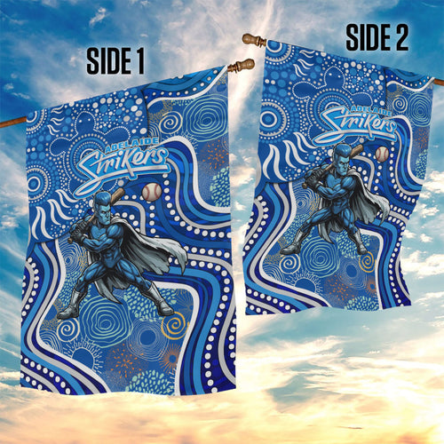 Adelaide Strikers Garden Flag Indigenous Dot Art Superhero Batter Tribal Pattern