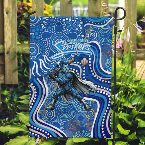 Adelaide Strikers Garden Flag Indigenous Dot Art Superhero Batter Tribal Pattern
