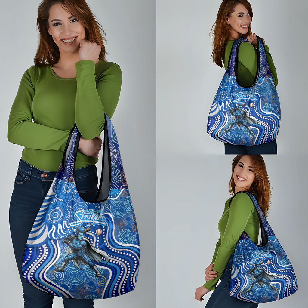Adelaide Strikers Grocery Bag Indigenous Dot Art Superhero Batter Tribal Pattern