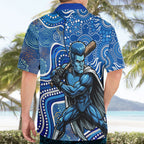 Adelaide Strikers Hawaiian Shirt Indigenous Dot Art Superhero Batter Tribal Pattern