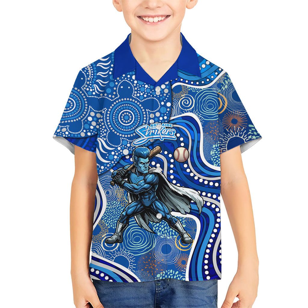 Adelaide Strikers Hawaiian Shirt Indigenous Dot Art Superhero Batter Tribal Pattern