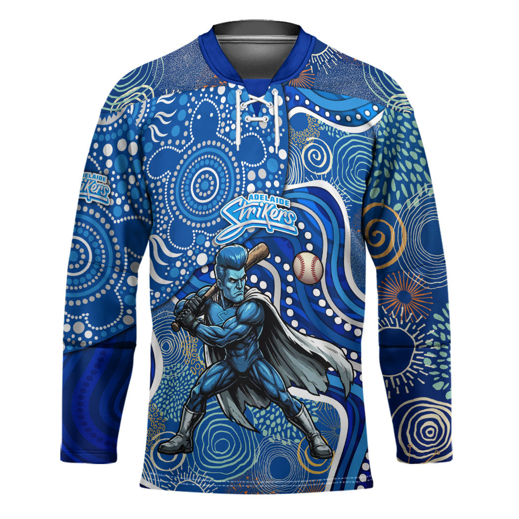 Adelaide Strikers Hockey Jersey Indigenous Dot Art Superhero Batter Tribal Pattern