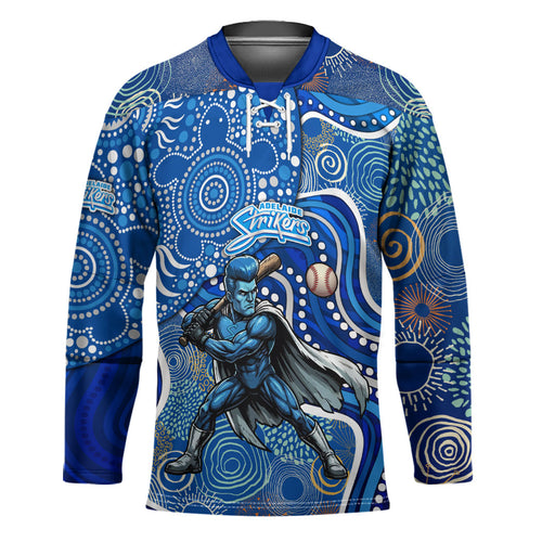 Adelaide Strikers Hockey Jersey Indigenous Dot Art Superhero Batter Tribal Pattern