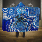 Adelaide Strikers Hooded Blanket Indigenous Dot Art Superhero Batter Tribal Pattern