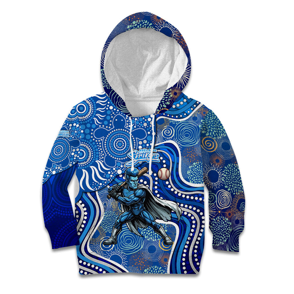 Adelaide Strikers Kid Hoodie Indigenous Dot Art Superhero Batter Tribal Pattern