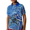 Adelaide Strikers Kid Polo Shirt Indigenous Dot Art Superhero Batter Tribal Pattern