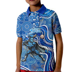 Adelaide Strikers Kid Polo Shirt Indigenous Dot Art Superhero Batter Tribal Pattern