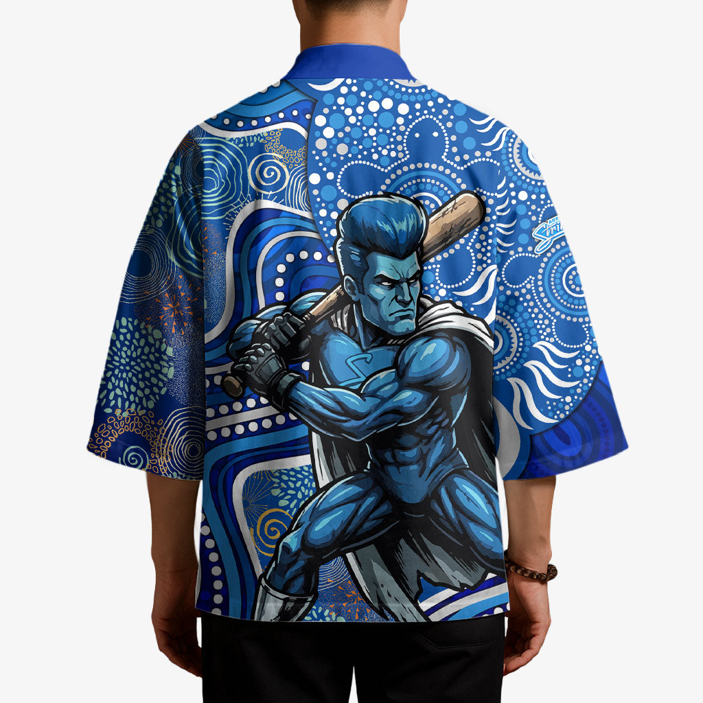 Adelaide Strikers Kimono Indigenous Dot Art Superhero Batter Tribal Pattern