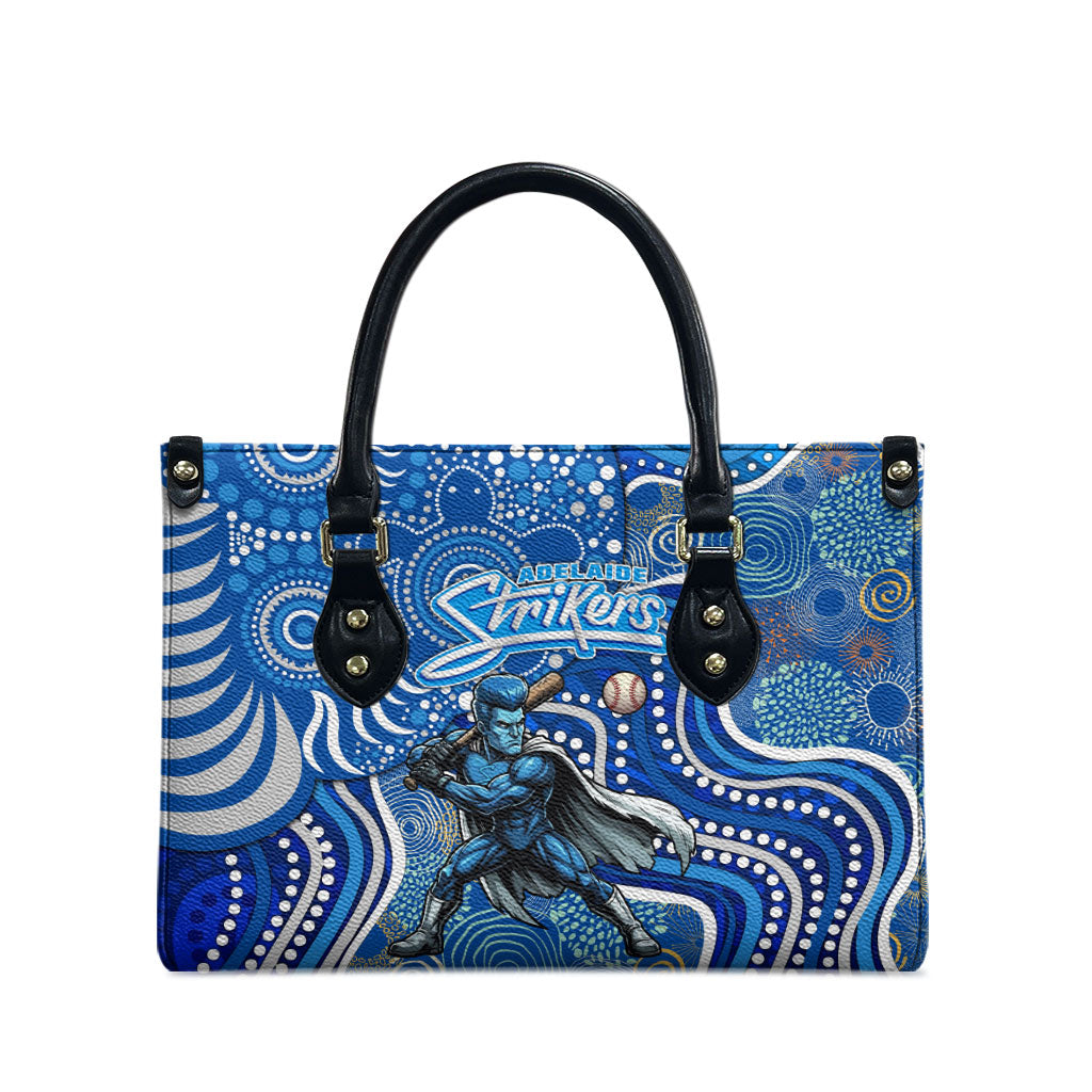 Adelaide Strikers Leather Bag Indigenous Dot Art Superhero Batter Tribal Pattern