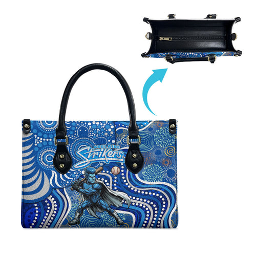 Adelaide Strikers Leather Bag Indigenous Dot Art Superhero Batter Tribal Pattern