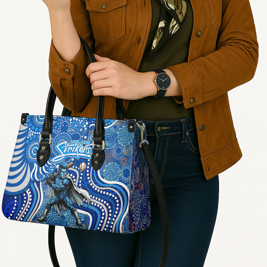 Adelaide Strikers Leather Bag Indigenous Dot Art Superhero Batter Tribal Pattern
