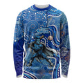 Adelaide Strikers Long Sleeve Shirt Indigenous Dot Art Superhero Batter Tribal Pattern
