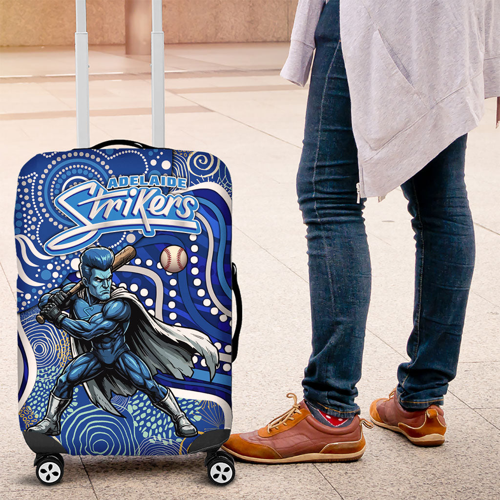 Adelaide Strikers Luggage Cover Indigenous Dot Art Superhero Batter Tribal Pattern