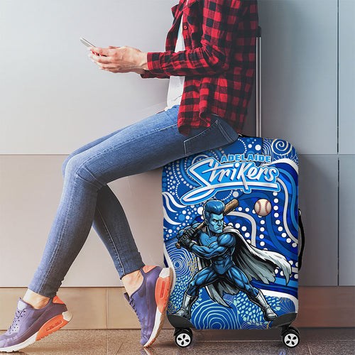 Adelaide Strikers Luggage Cover Indigenous Dot Art Superhero Batter Tribal Pattern