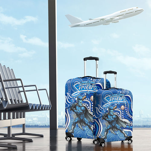 Adelaide Strikers Luggage Cover Indigenous Dot Art Superhero Batter Tribal Pattern