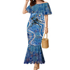Adelaide Strikers Mermaid Dress Indigenous Dot Art Superhero Batter Tribal Pattern