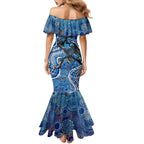 Adelaide Strikers Mermaid Dress Indigenous Dot Art Superhero Batter Tribal Pattern