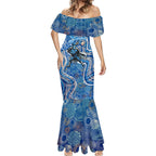 Adelaide Strikers Mermaid Dress Indigenous Dot Art Superhero Batter Tribal Pattern