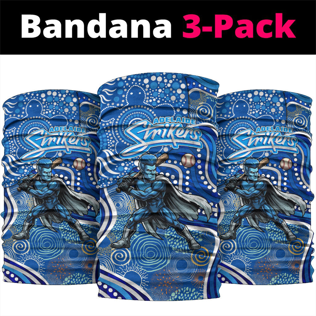 Adelaide Strikers Neck Gaiter Indigenous Dot Art Superhero Batter Tribal Pattern