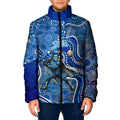 Adelaide Strikers Padded Jacket Indigenous Dot Art Superhero Batter Tribal Pattern
