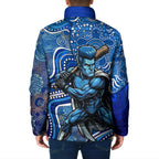 Adelaide Strikers Padded Jacket Indigenous Dot Art Superhero Batter Tribal Pattern