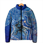 Adelaide Strikers Padded Jacket Indigenous Dot Art Superhero Batter Tribal Pattern