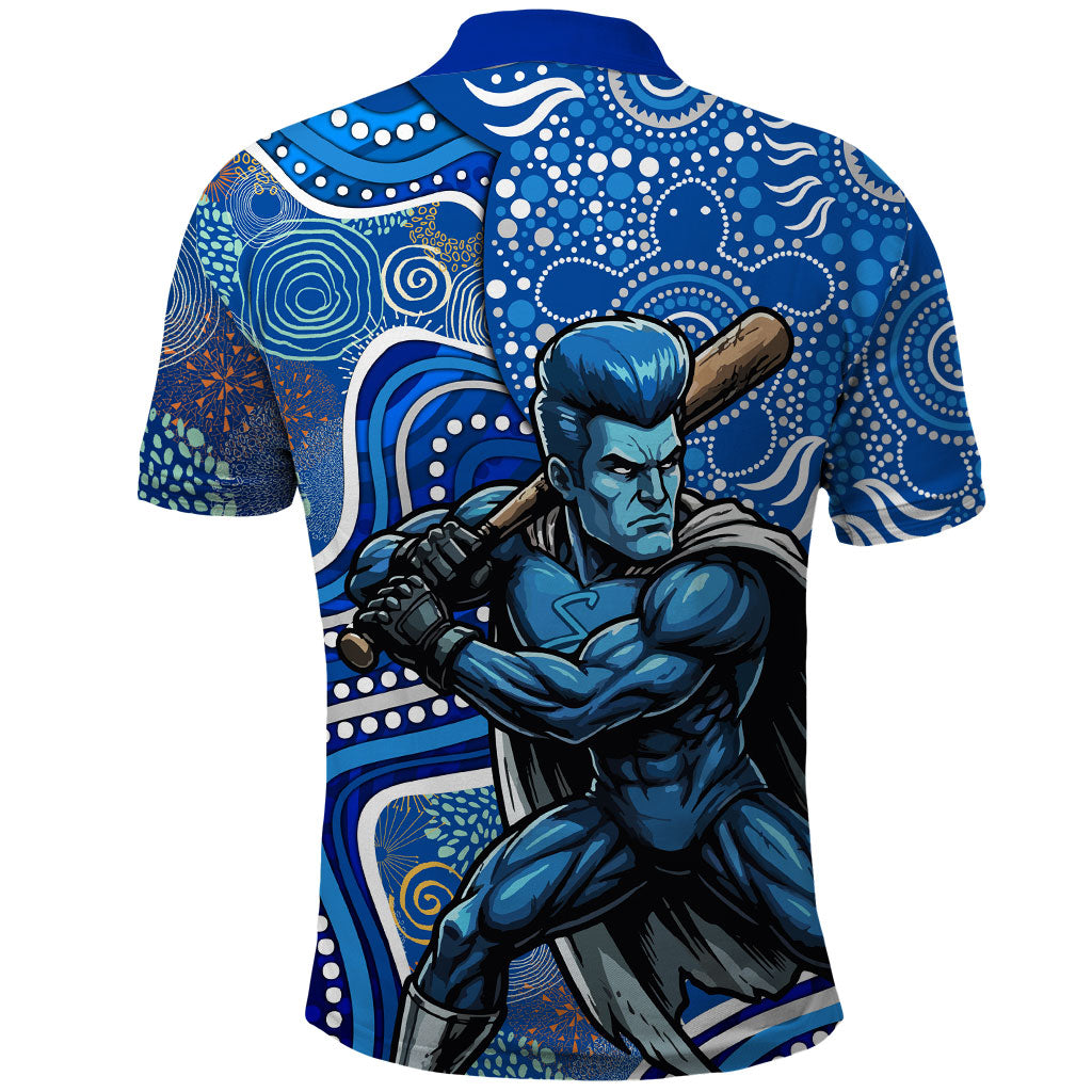Adelaide Strikers Polo Shirt Indigenous Dot Art Superhero Batter Tribal Pattern