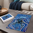Adelaide Strikers Puzzle Indigenous Dot Art Superhero Batter Tribal Pattern