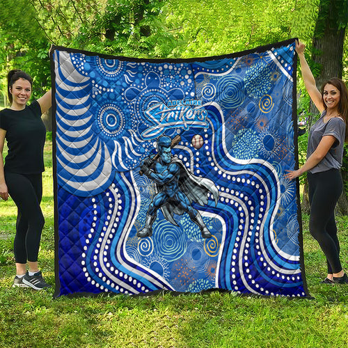 Adelaide Strikers Quilt Indigenous Dot Art Superhero Batter Tribal Pattern