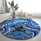 Adelaide Strikers Round Carpet Indigenous Dot Art Superhero Batter Tribal Pattern