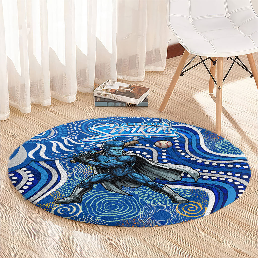 Adelaide Strikers Round Carpet Indigenous Dot Art Superhero Batter Tribal Pattern