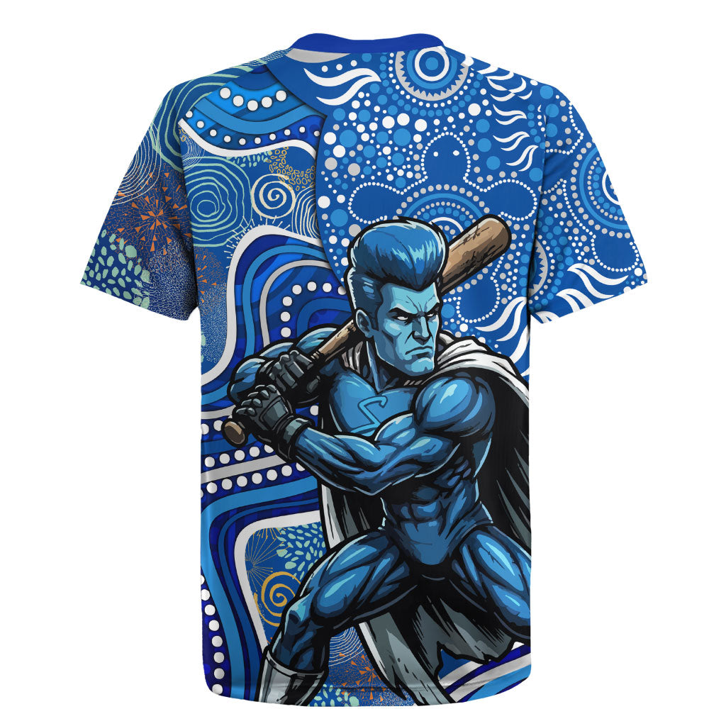 Adelaide Strikers Rugby Jersey Indigenous Dot Art Superhero Batter Tribal Pattern