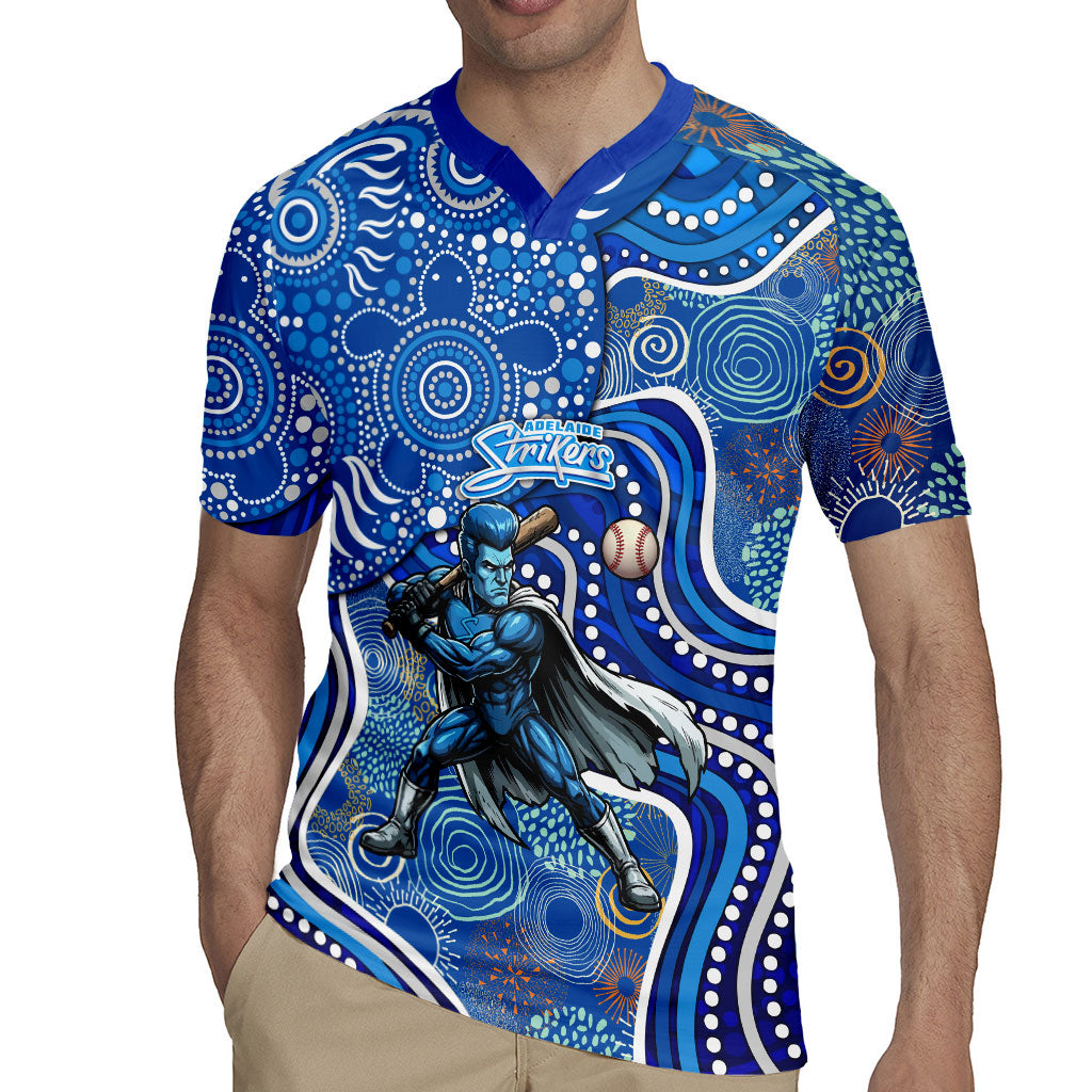 Adelaide Strikers Rugby Jersey Indigenous Dot Art Superhero Batter Tribal Pattern