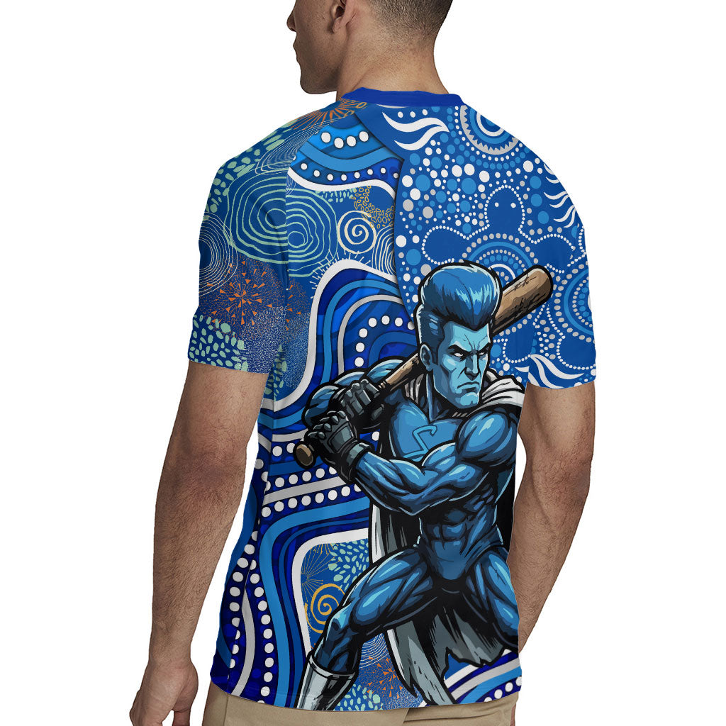 Adelaide Strikers Rugby Jersey Indigenous Dot Art Superhero Batter Tribal Pattern