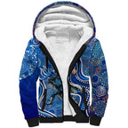 Adelaide Strikers Sherpa Hoodie Indigenous Dot Art Superhero Batter Tribal Pattern