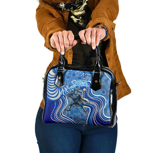 Adelaide Strikers Shoulder Handbag Indigenous Dot Art Superhero Batter Tribal Pattern