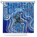 Adelaide Strikers Shower Curtain Indigenous Dot Art Superhero Batter Tribal Pattern