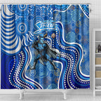 Adelaide Strikers Shower Curtain Indigenous Dot Art Superhero Batter Tribal Pattern