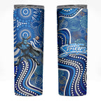 Adelaide Strikers Skinny Tumbler Indigenous Dot Art Superhero Batter Tribal Pattern