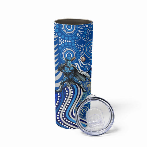 Adelaide Strikers Skinny Tumbler Indigenous Dot Art Superhero Batter Tribal Pattern