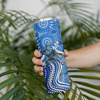 Adelaide Strikers Skinny Tumbler Indigenous Dot Art Superhero Batter Tribal Pattern
