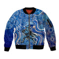 Adelaide Strikers Sleeve Zip Bomber Jacket Indigenous Dot Art Superhero Batter Tribal Pattern