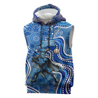 Adelaide Strikers Sleeveless Hoodie Indigenous Dot Art Superhero Batter Tribal Pattern
