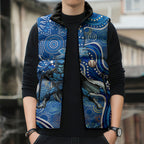 Adelaide Strikers Sleeveless Puffer Jacket Indigenous Dot Art Superhero Batter Tribal Pattern