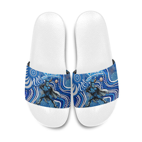 Adelaide Strikers Slide Sandals Indigenous Dot Art Superhero Batter Tribal Pattern
