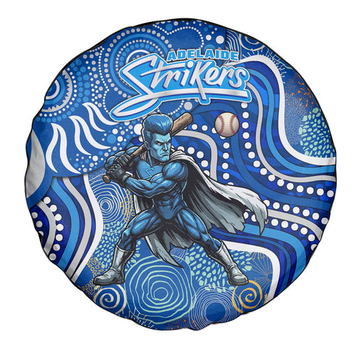 Adelaide Strikers Spare Tire Cover Indigenous Dot Art Superhero Batter Tribal Pattern