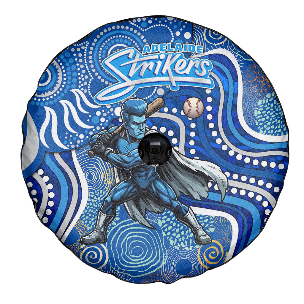 Adelaide Strikers Spare Tire Cover Indigenous Dot Art Superhero Batter Tribal Pattern